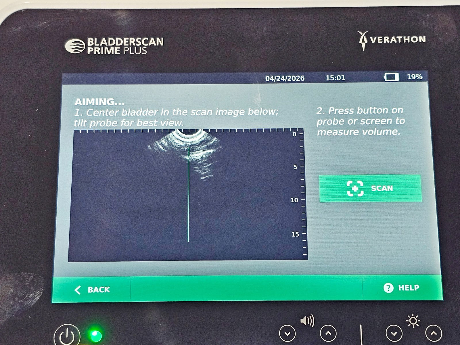 Verathon BladderScan cable and connector used portable ultrasound device