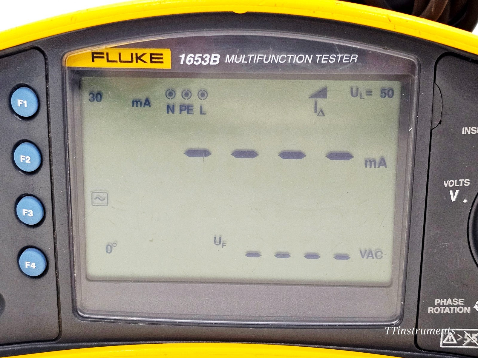 Fluke 1653B cosmetic condition showing wear on used unit