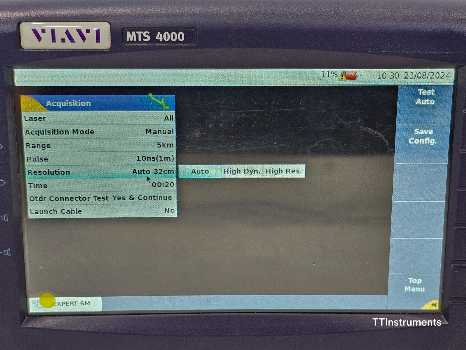 Viavi MTS 4000 Mainframe with PM/VFL & 4126 MA SM OTDR 1310/1550nm SC-APC