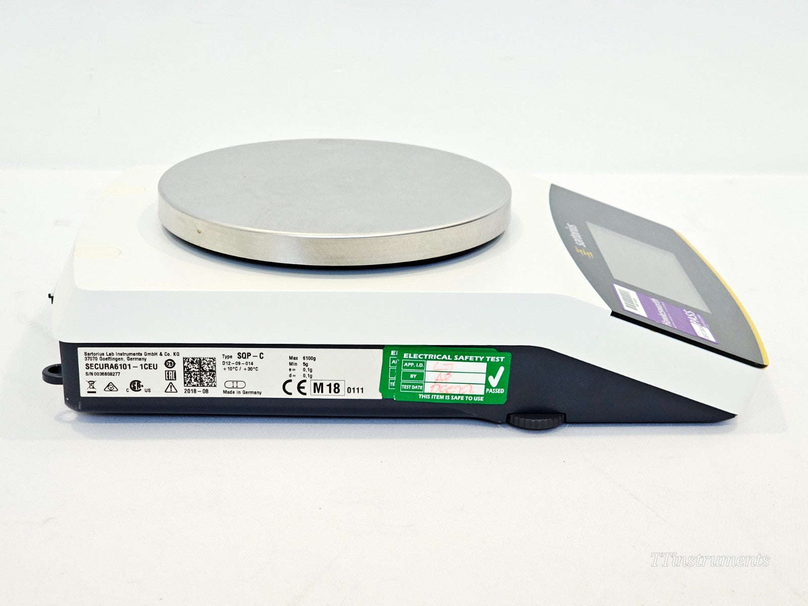 Sartorius SECURA6101-1CEU Balance Min=5g Max=6100g e=0.1g d=0.1g MFG 2018
