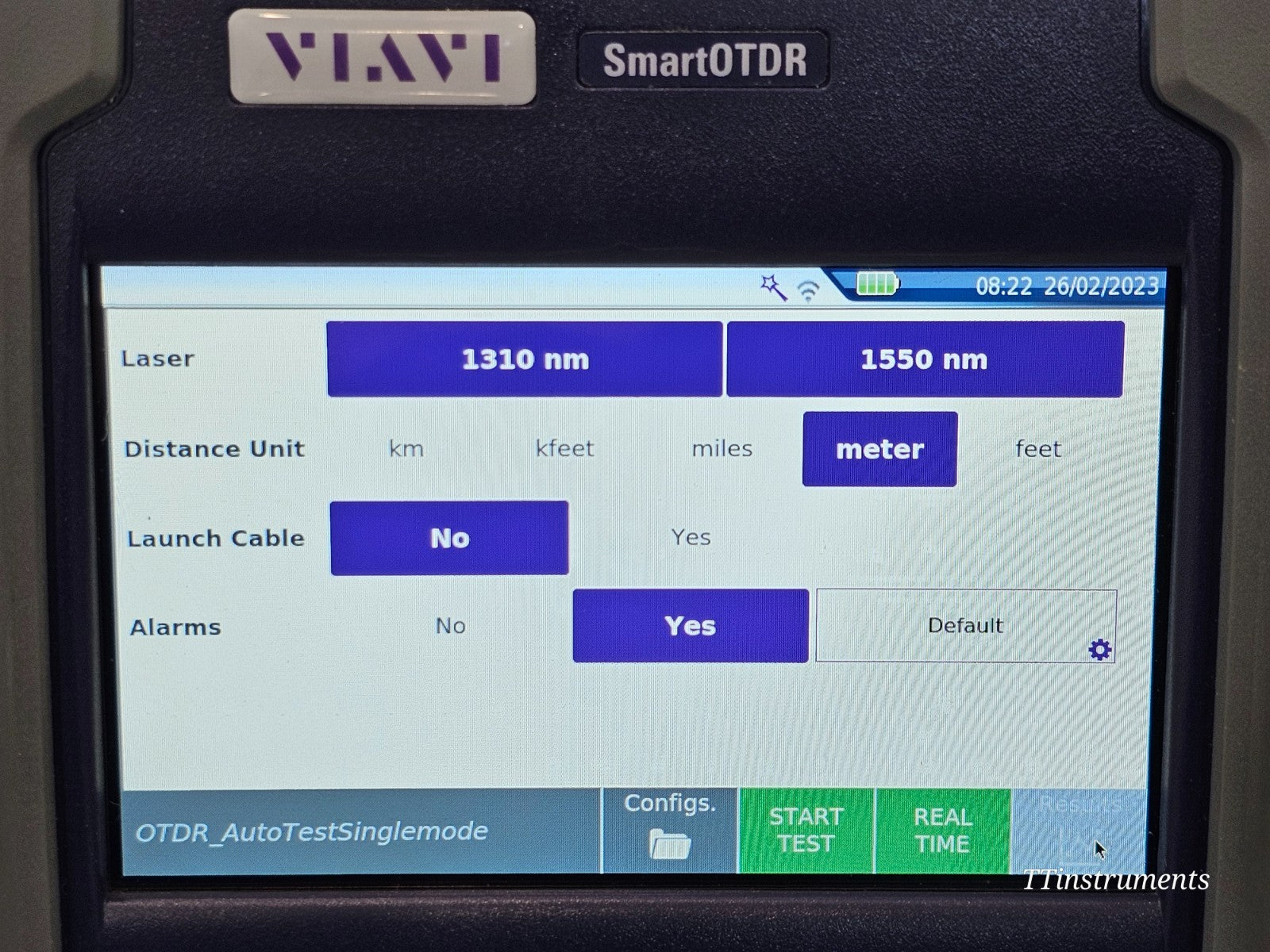 Viavi JDSU E100AS SmartOTDR 1310/1550 nm PC SM Metro Access OTDR Smartlink 2022