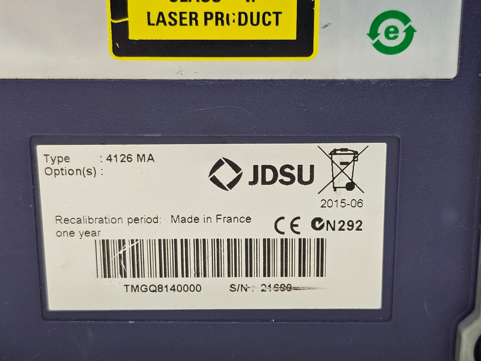 JDSU MTS 4000 Mainframe & 4126 MA SM OTDR 1310/1550nm