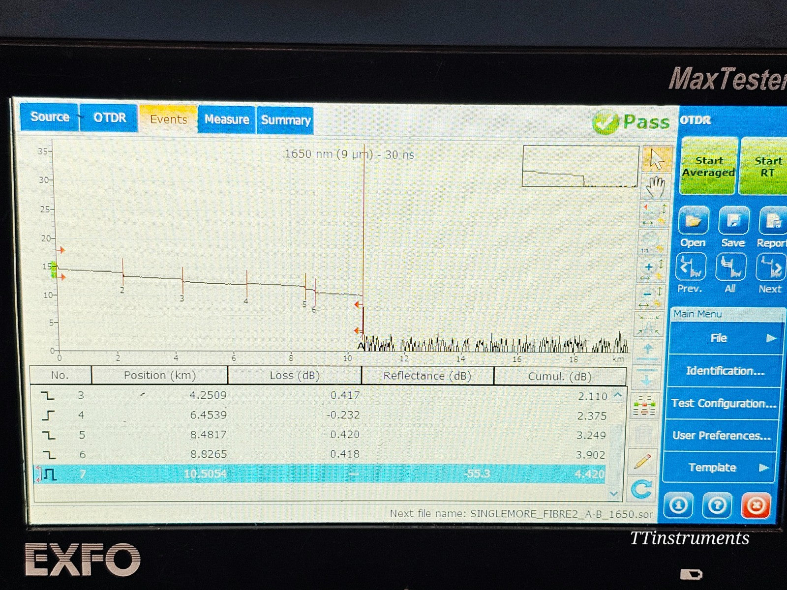 EXFO MAX-730C-SM8 MaxTester PON/Metro OTDR 1310/1550 1650 Live iOLM IADV + 430B18