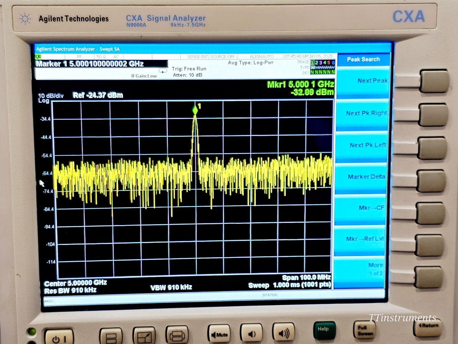 Conditional Cal Agilent Keysight CXA N9000A Signal Analyzer 7.5 GHz 507 P07 T06