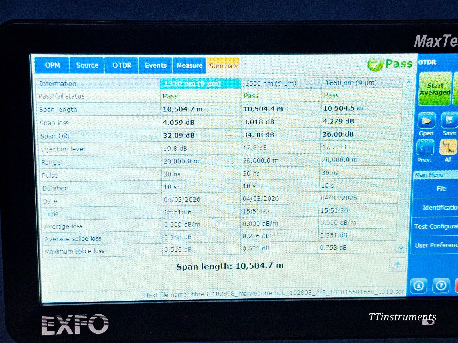 Cal'd EXFO MAX-730D-SM8 SM OTDR iOLM MaxTester 1310/1550/1650 LIVE + 430B Scope16