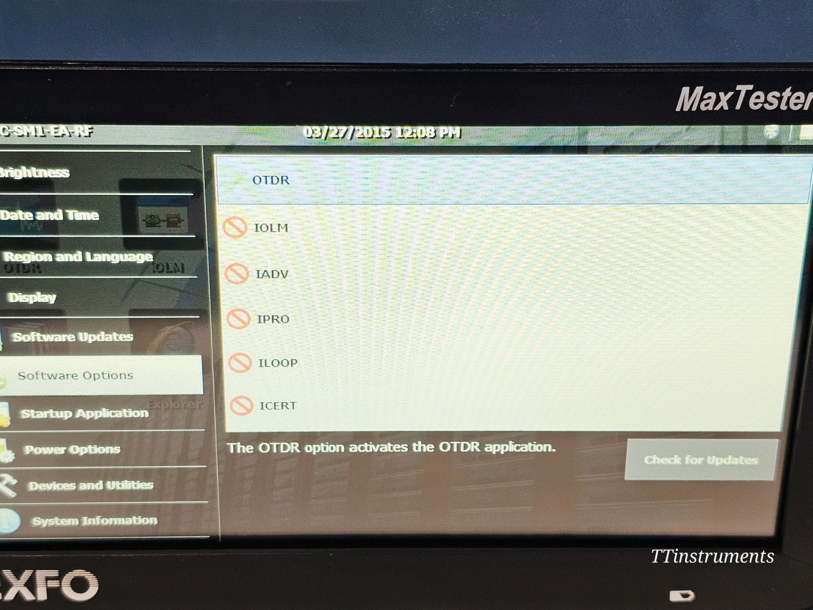 EXFO MAX-720C-SM1-EA OTDR accessory view included items used test equipment