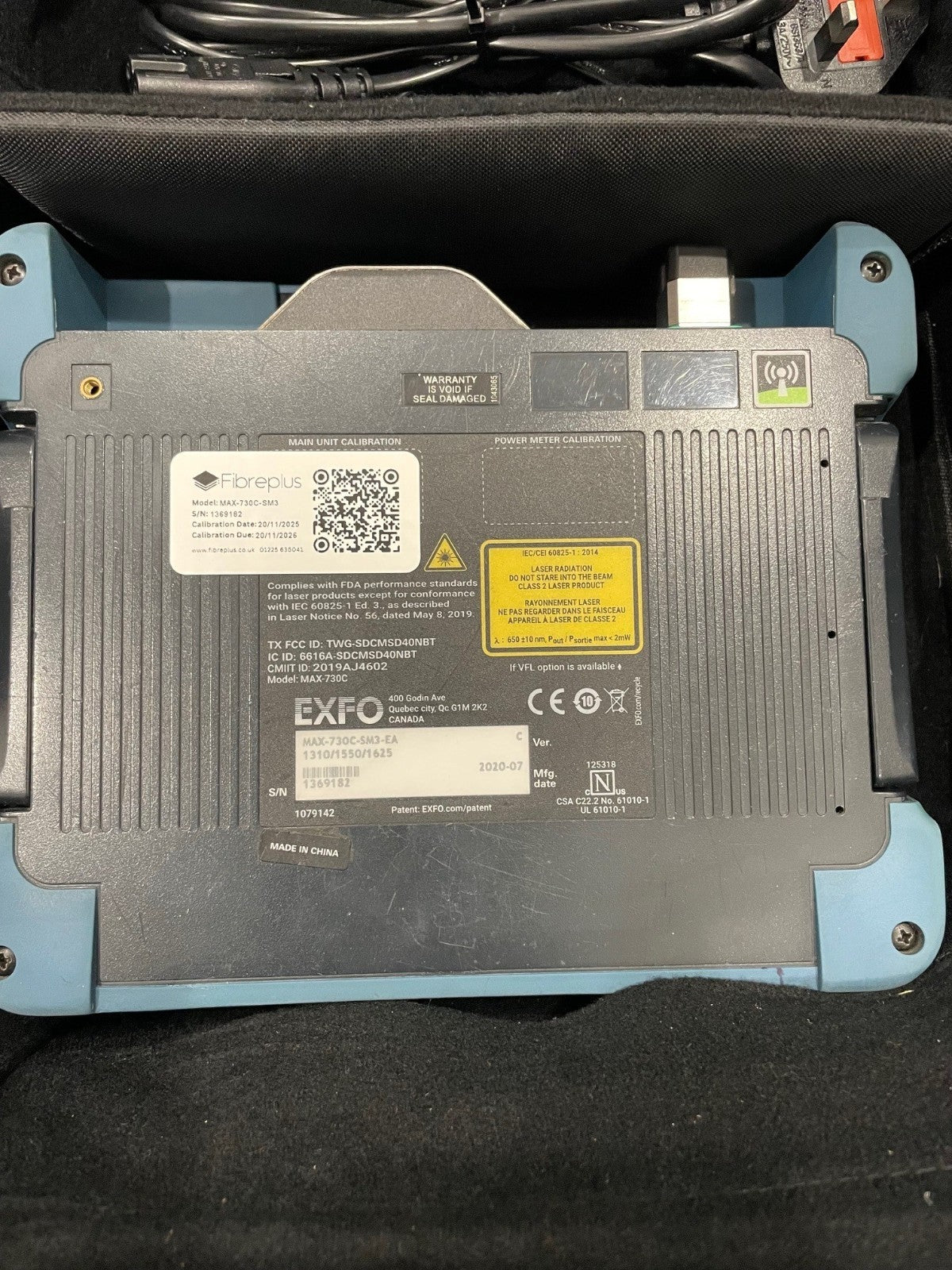 Calibrated EXFO MAX-730C-SM3 iOLM IADV MaxTester 1310/1550/1625 nm FTTx/PON2