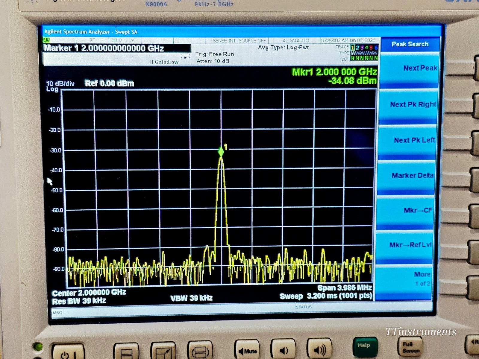Conditional Cal Agilent Keysight CXA N9000A Signal Analyzer 7.5 GHz 507 P07 T06