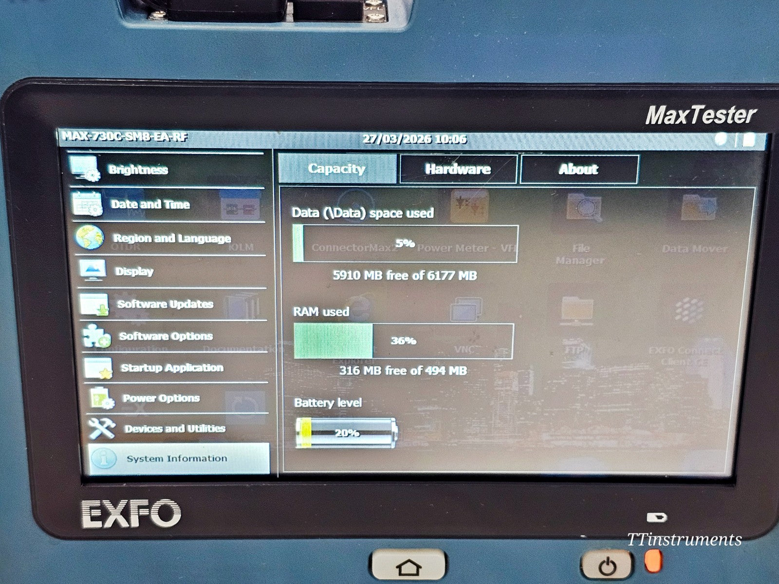 EXFO MAX-730C-SM8 SM OTDR iOLM MaxTester 1310/1550 & 1650 LIVE with PM + VFL8