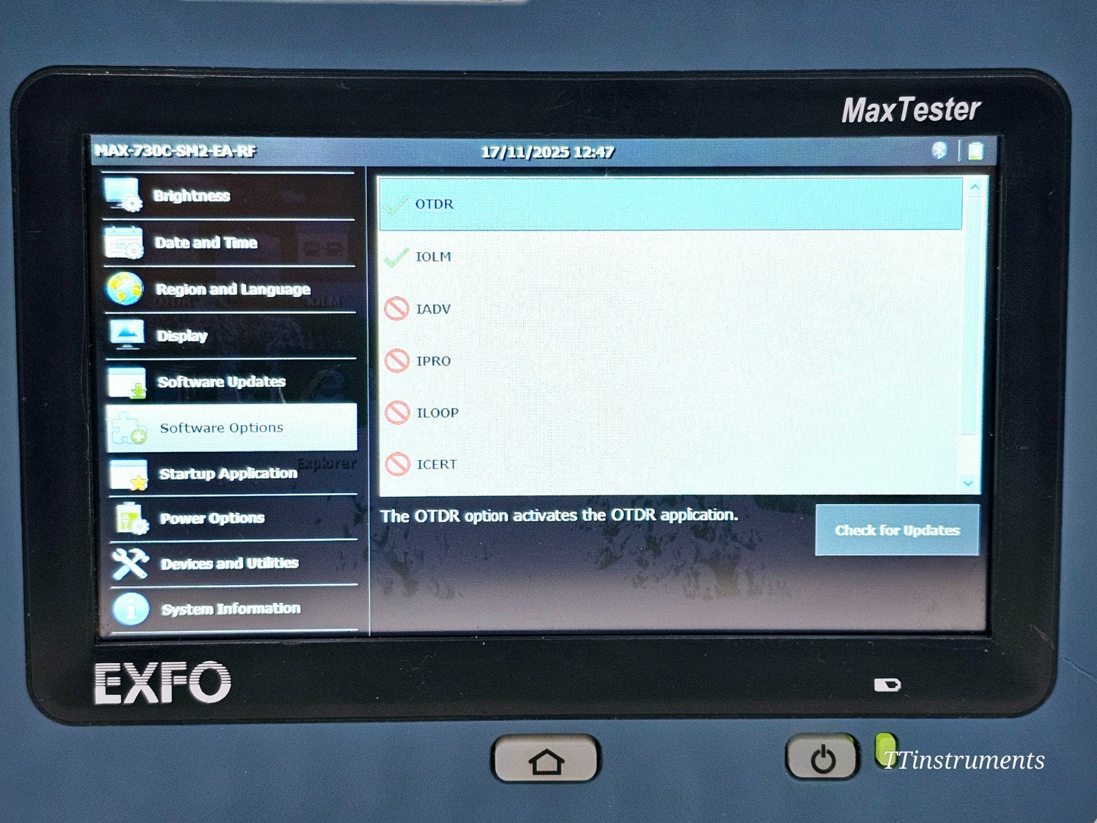 EXFO MAX-730C-SM2 OTDR iOLM MaxTester 1310/1550, 1625 LIVE FIBER SM2 MAX-730C