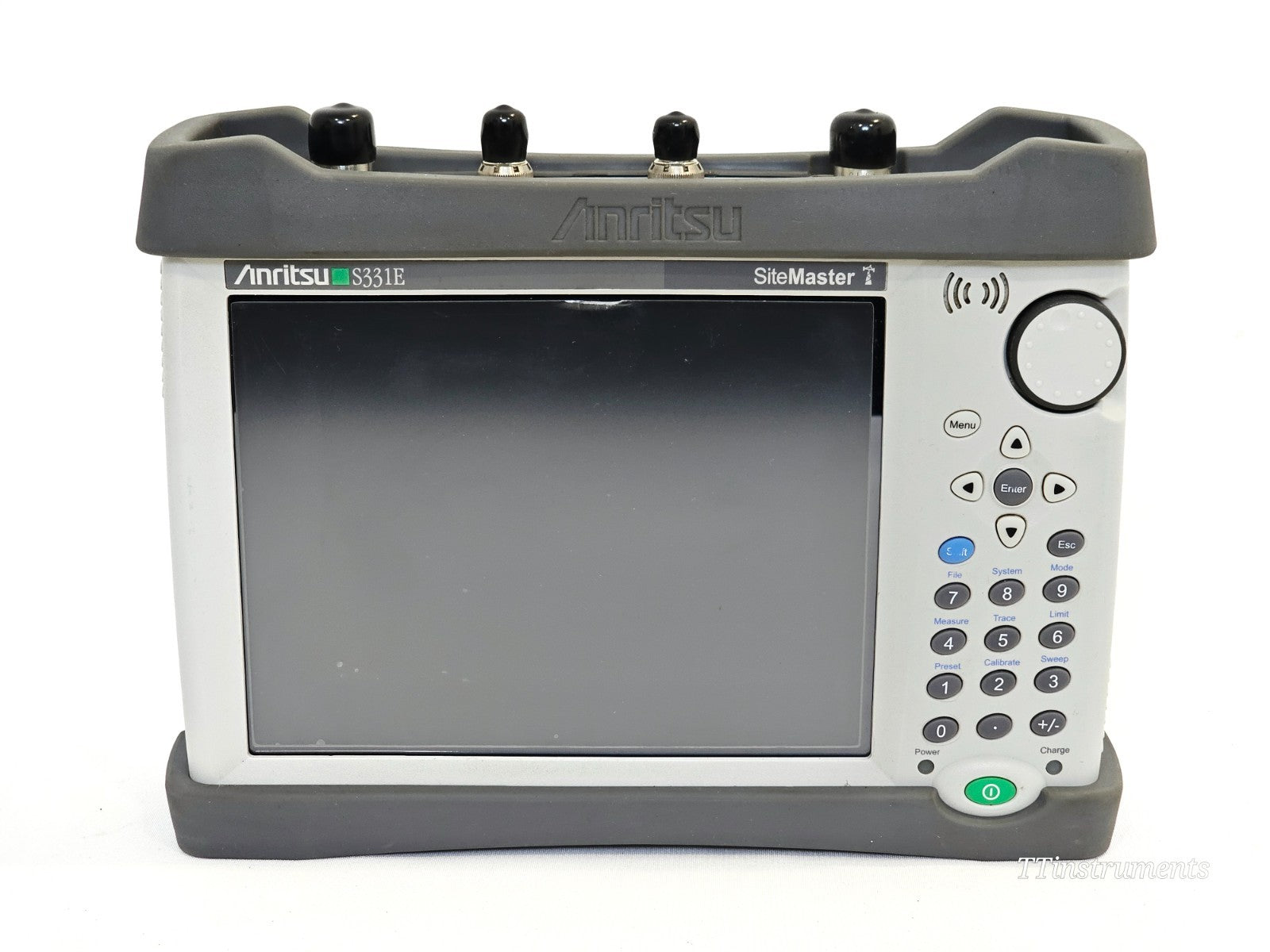 Anritsu S331E cable antenna analyser side view showing RF port connectors