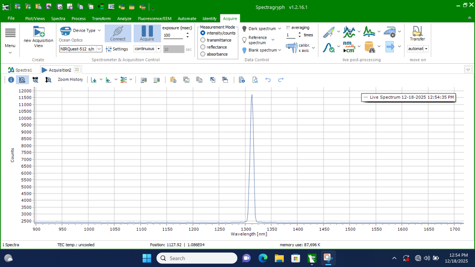Ocean Optics NIRQuest NQ512 Near Infrared Spectrometer 900-1700nm + Light Source