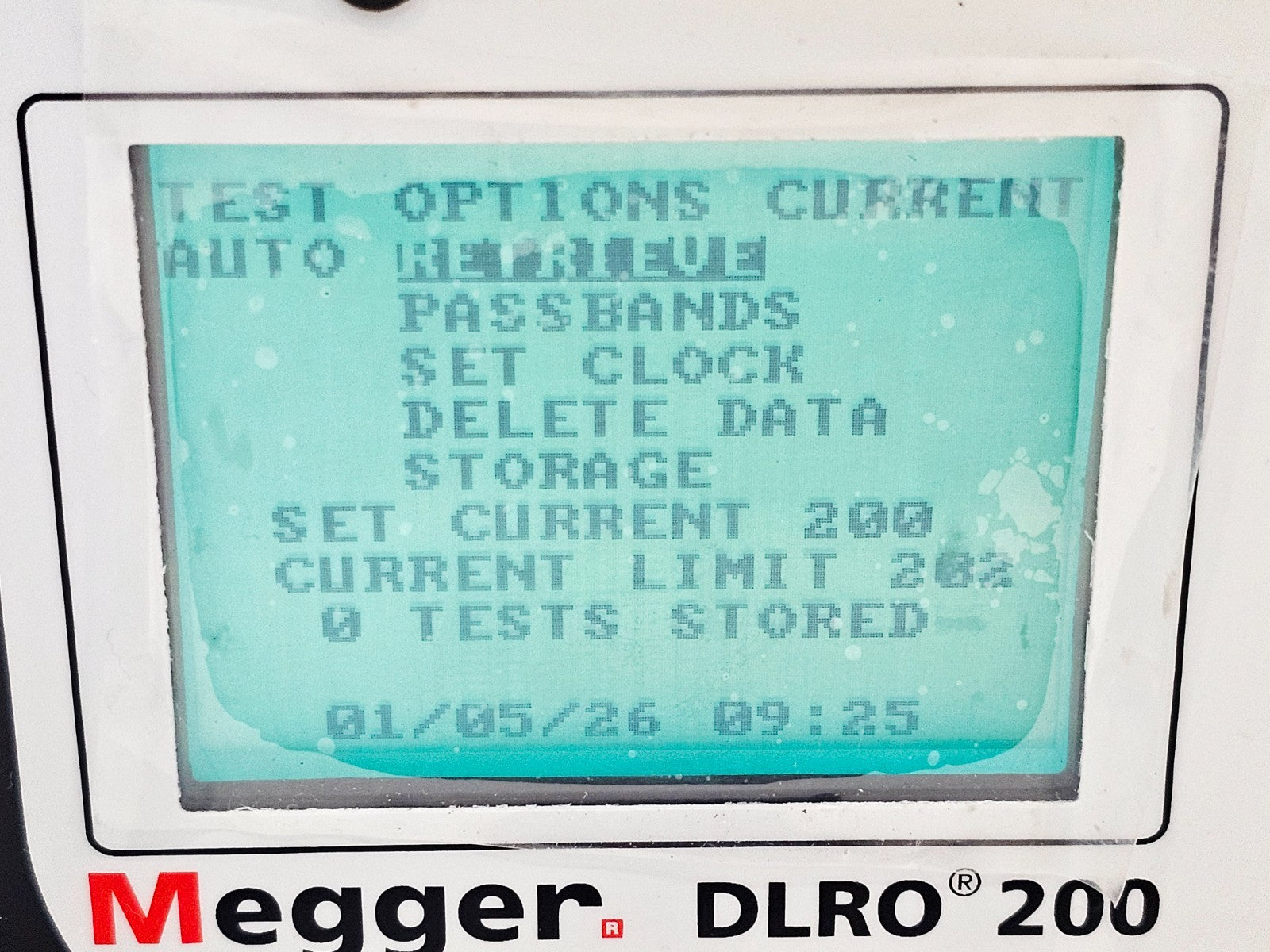 Megger DLRO200 accessories and test leads included with unit