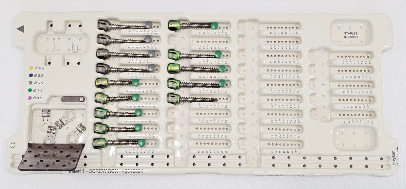 Stryker Spine XIA Common Instruments Tray 48040054