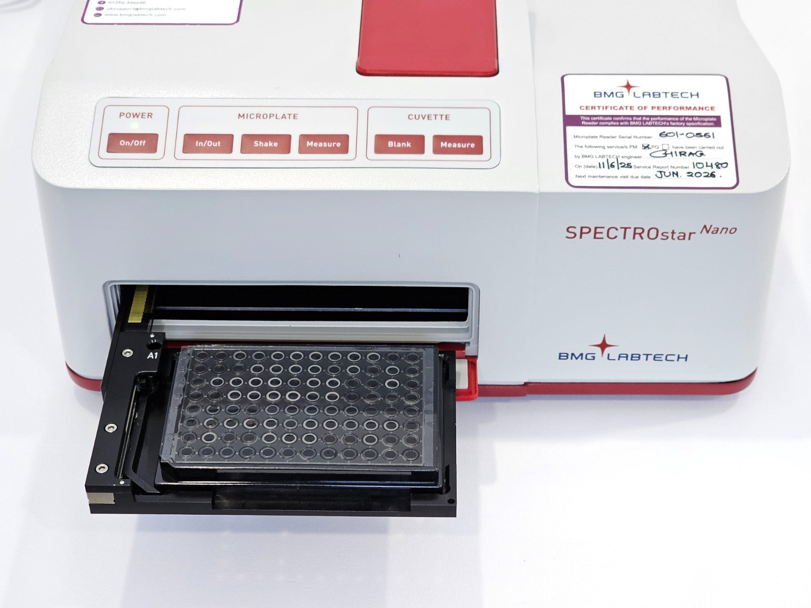 Serviced BMG LABTECH SPECTROstar Nano Microplate Reader