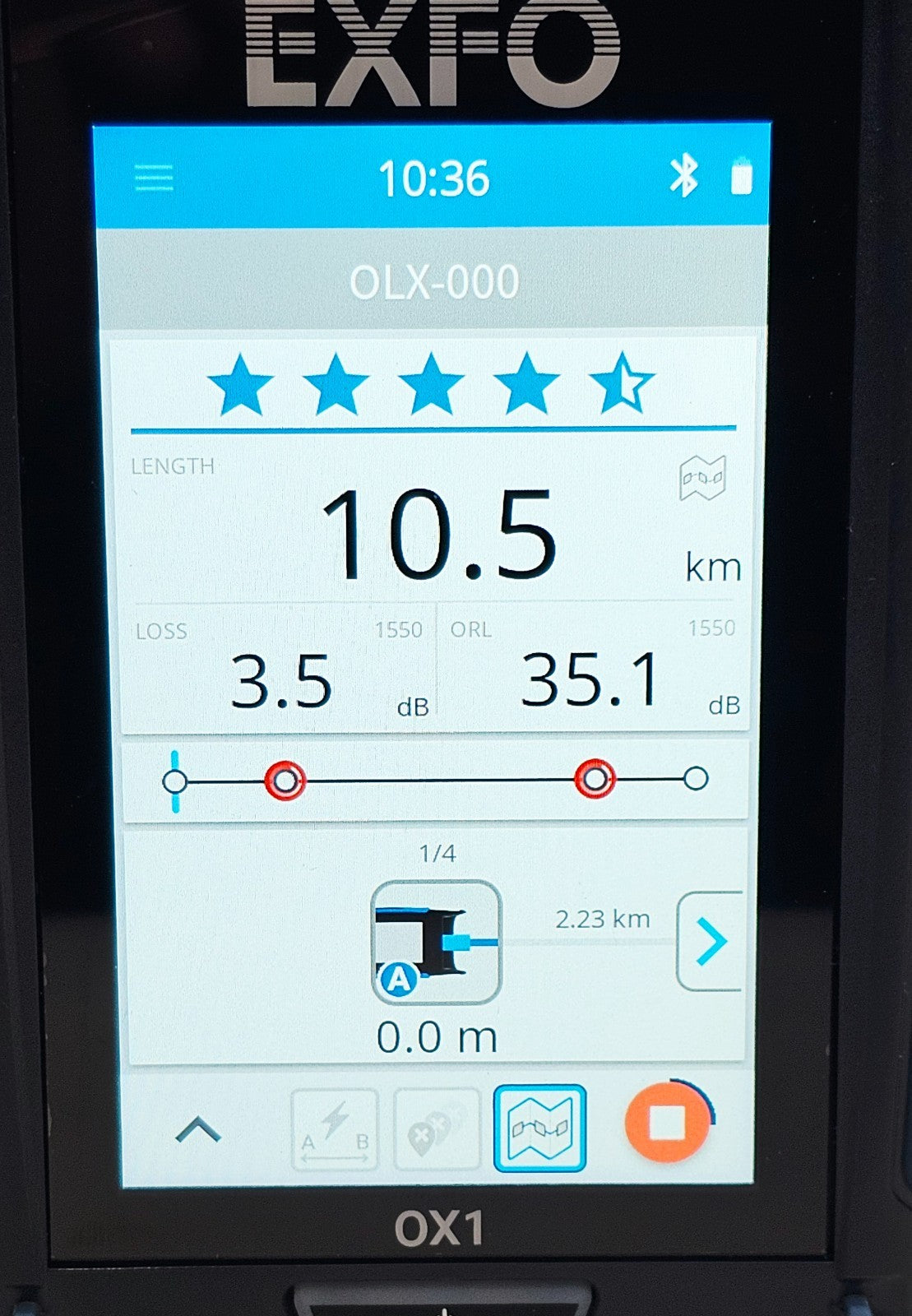 EXFO OX1-PRO-MI Optical Explorer Multimeter Length Loss ORL Power 1310/1550/16509
