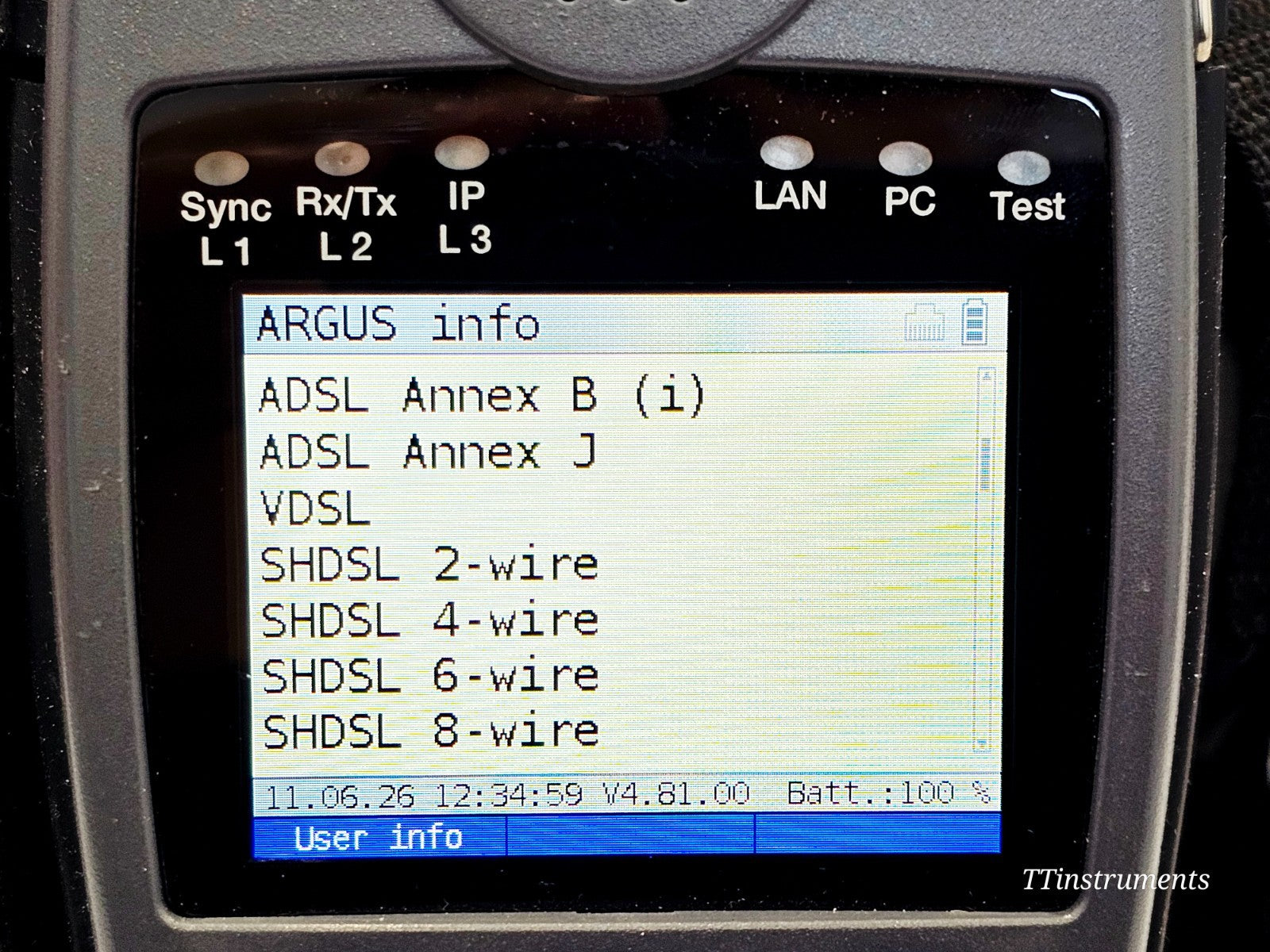 Intec Argus 166 GigE + ADSL Annex B & J VDSL SHDSL ISDN Loop Ethernet + TDR ....10