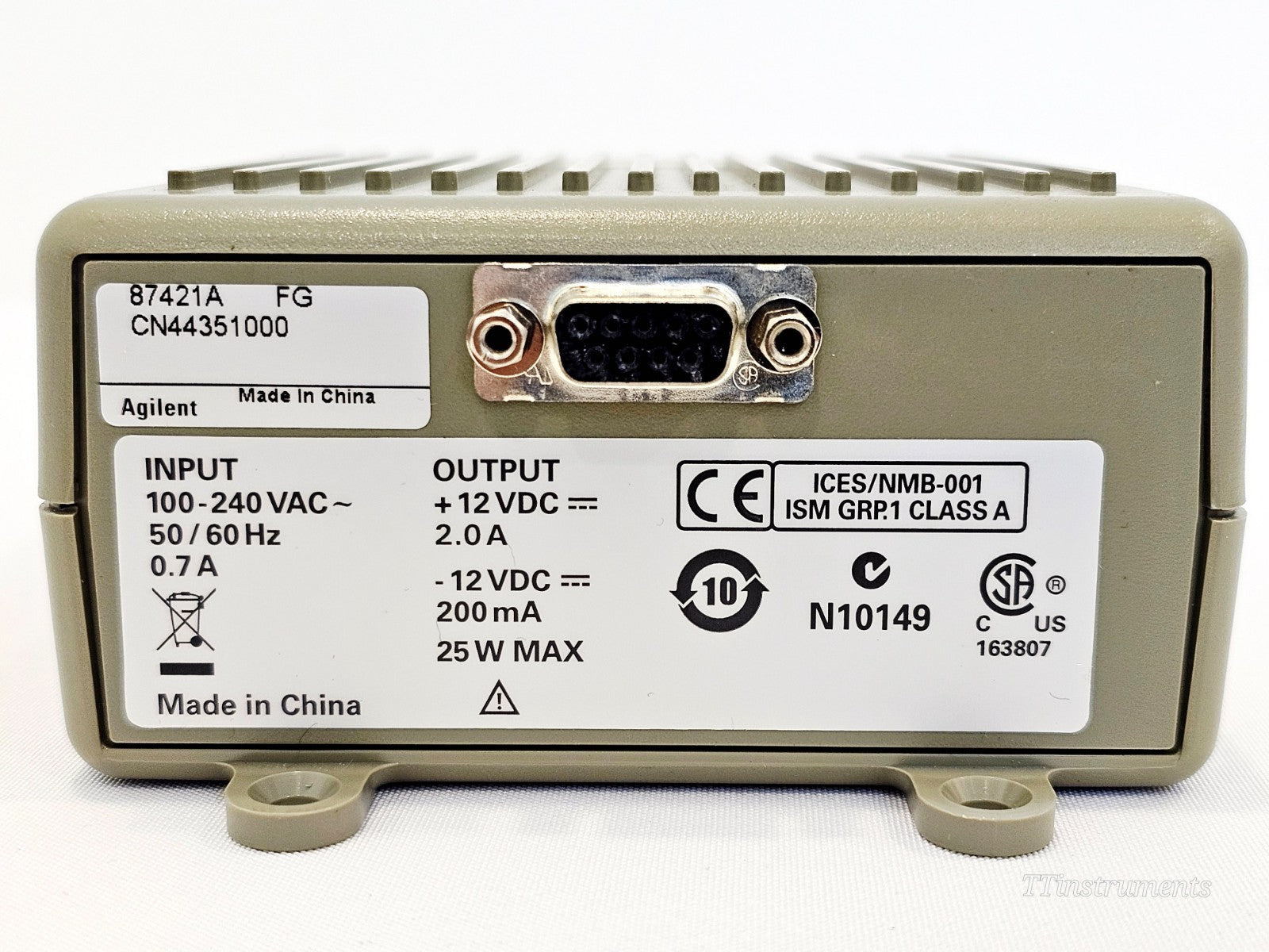Agilent Keysight 87421A Power Supply, +12V, -12V, 200mA, 25W