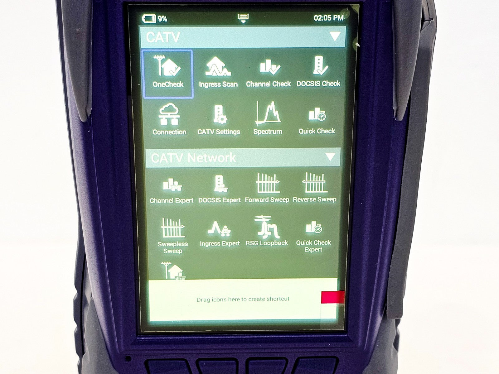 VIAVI OneExpert keypad and navigation buttons close-up
