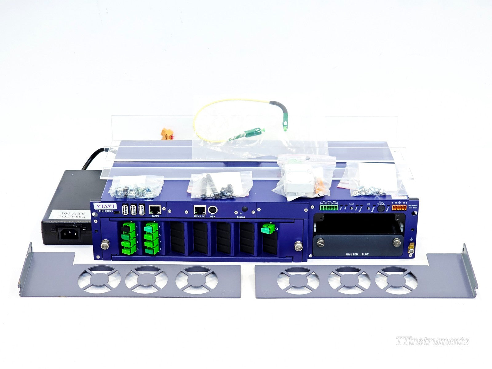 Viavi JDSU OTU 8000E v2 with OTAU 1x8 Optical Switch