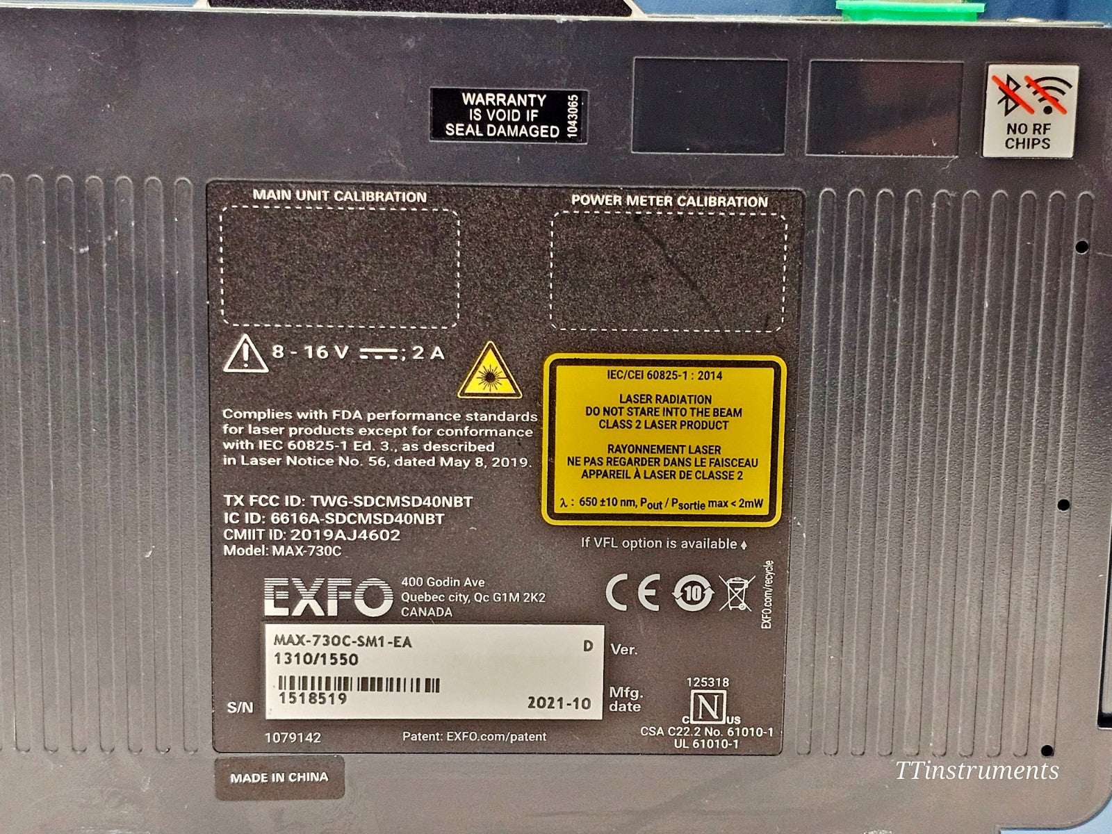 EXFO MAX-730C-SM1-EA MaxTester 1310/1550nm SM OTDR + AFL OLS2 Dual Laser7