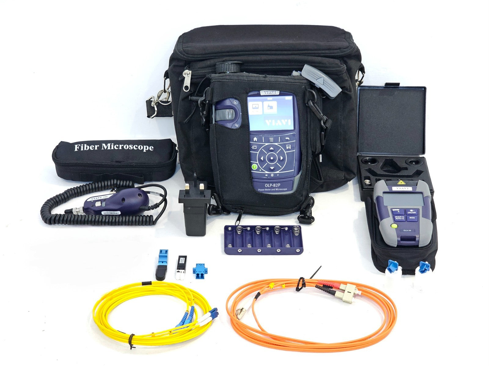 VIAVI OLP-82P Fiber Power Meter Microscope + QUAD OLS-36 + P5000i Scope & Tips0