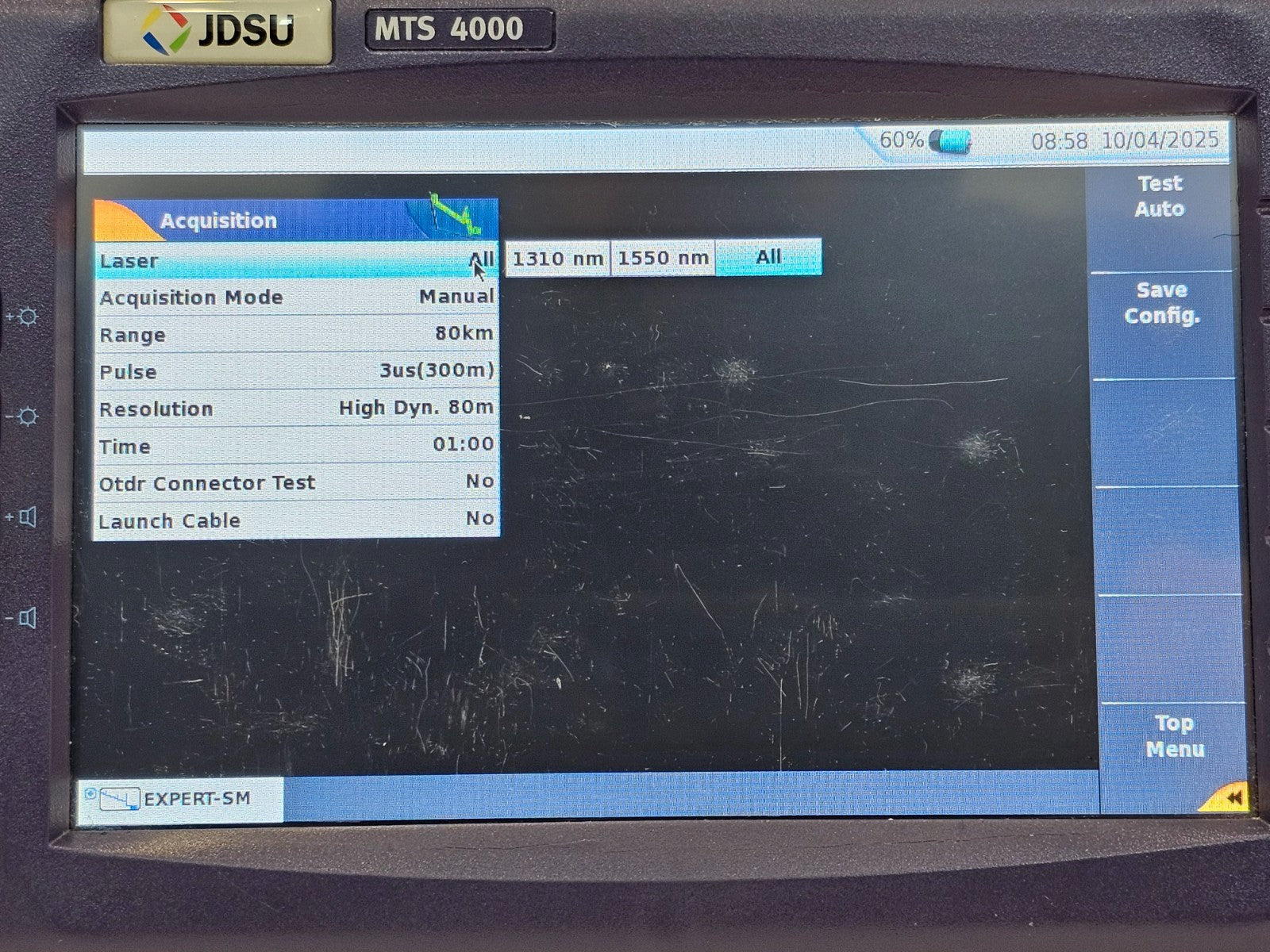 JDSU MTS 4000 Mainframe & 4126 MA SM OTDR 1310/1550nm