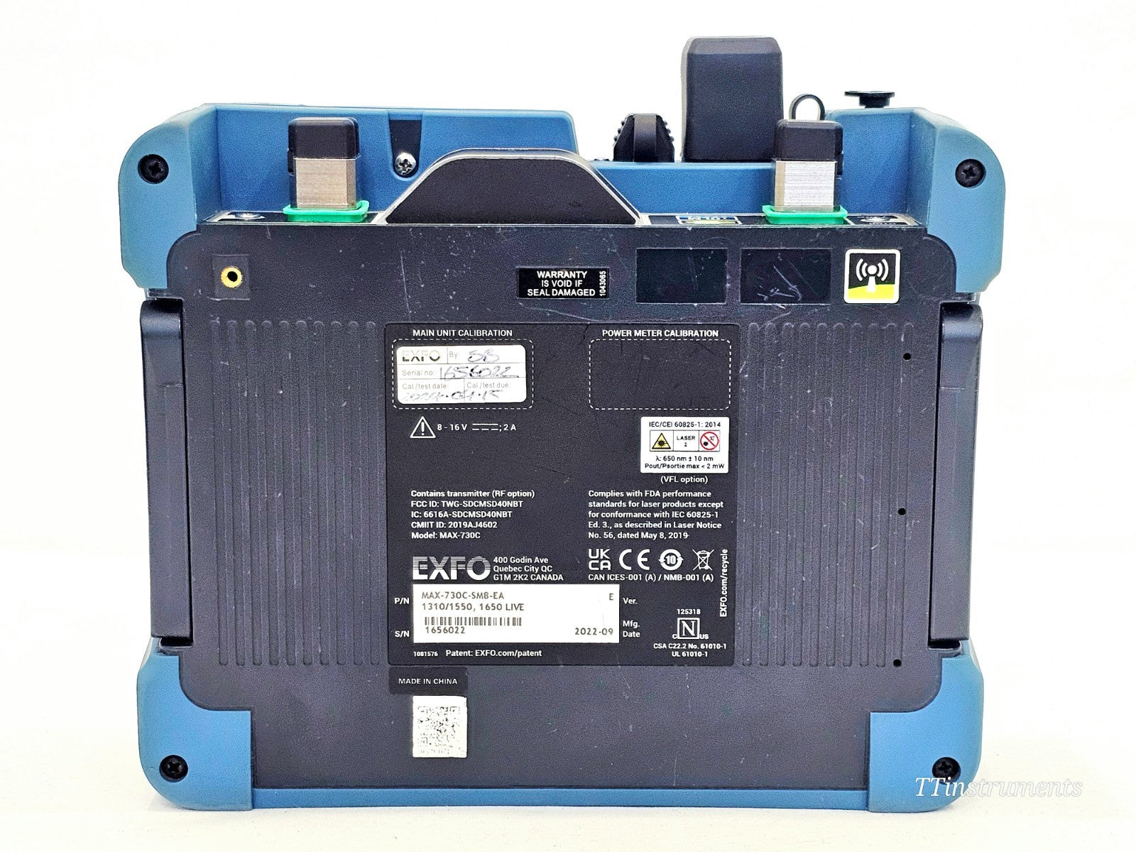 EXFO MAX-730C-SM8 SM OTDR iOLM MaxTester 1310/1550 & 1650 LIVE with PM + VFL5