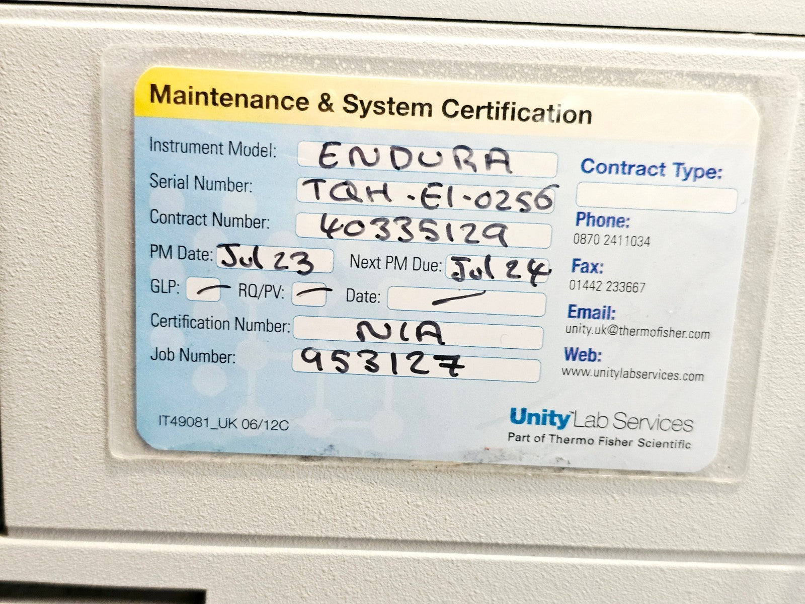 Thermo Scientific TSQ Endura Mass Spectrometer 2013 with PC and Software + HPLC