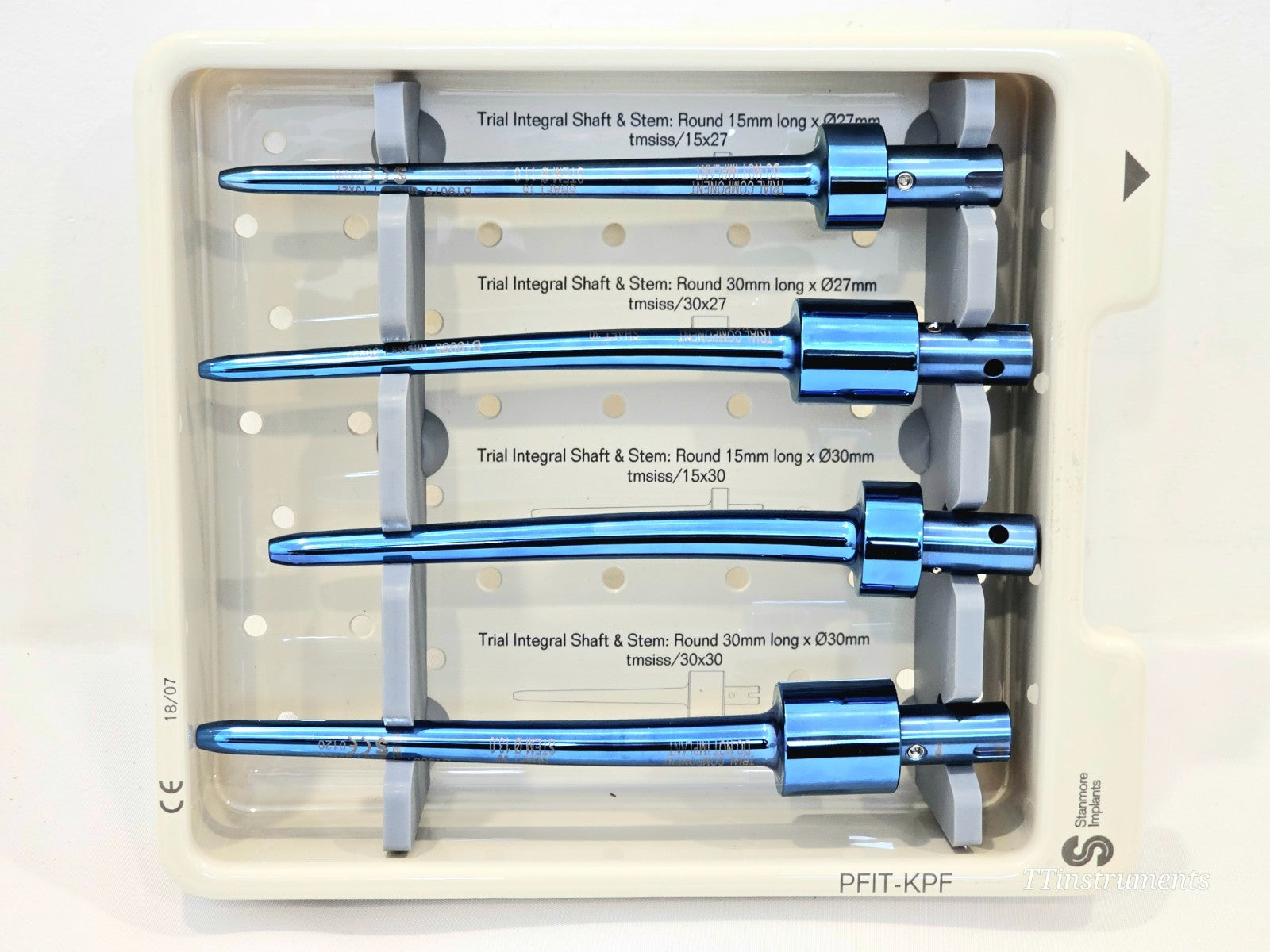 Stryker Stanmore Implants Proximal Femur Trials Tray