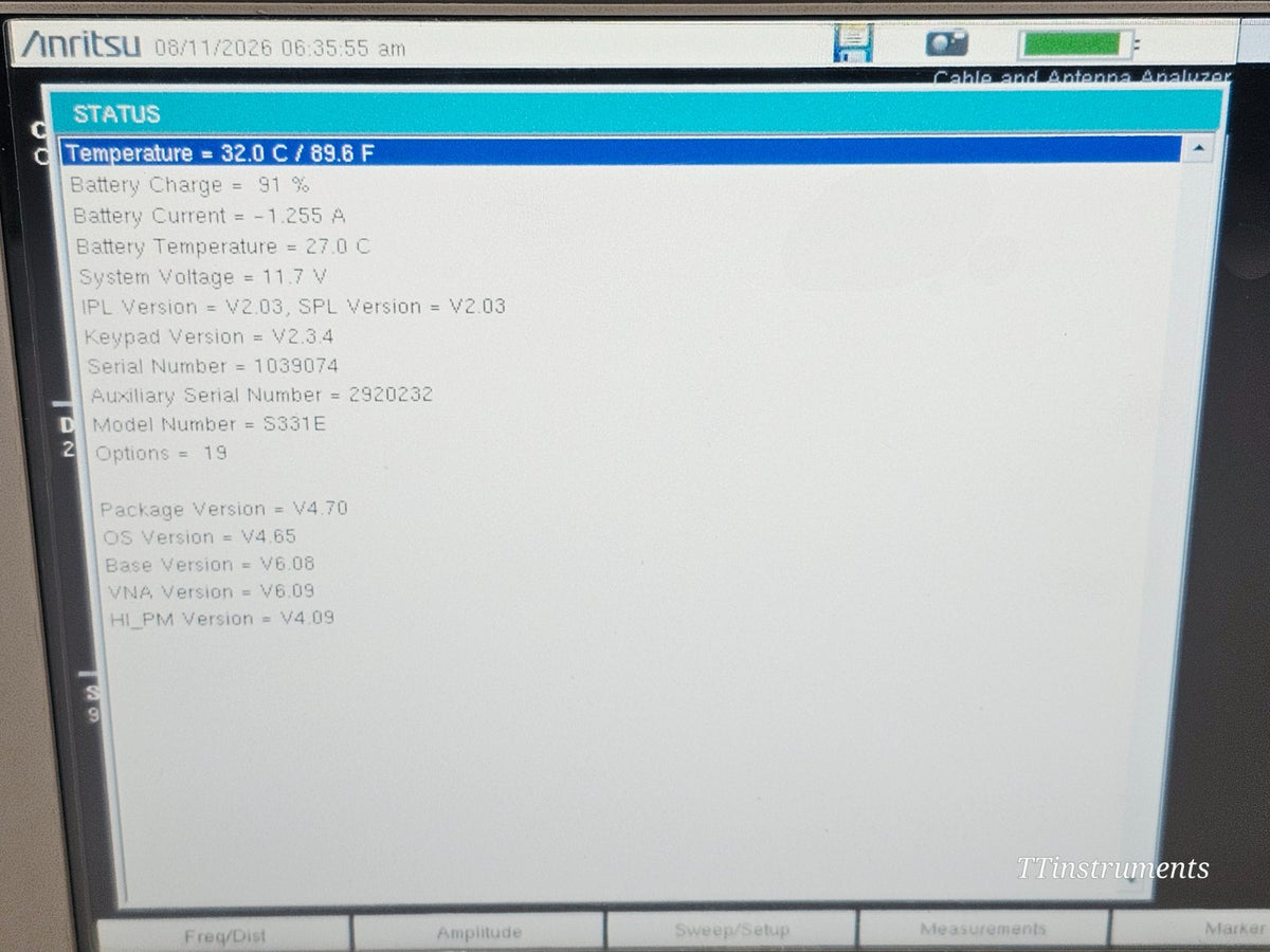 Anritsu S331E used analyser cosmetic condition showing chassis and casing
