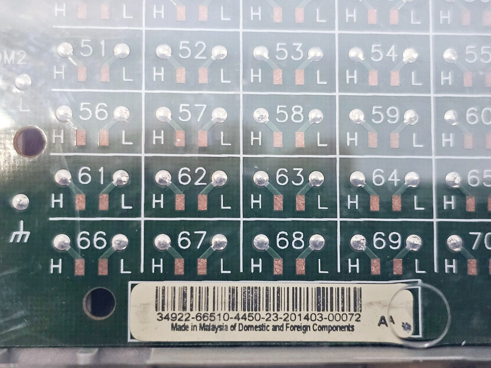 Agilent Keysight 34922T-001 70 Ch Arm MUX Terminal Block For 34922A Multiplexer