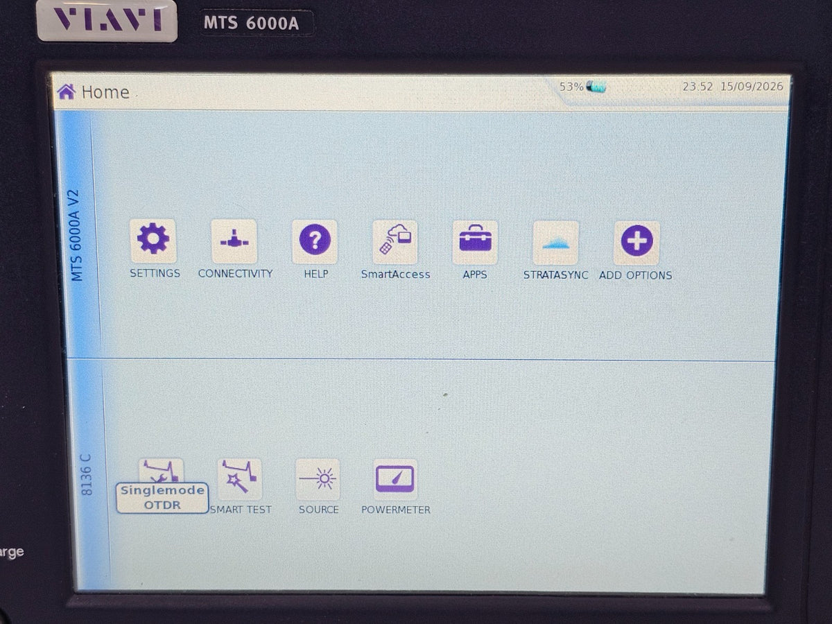 VIAVI MTS OTDR angled view showing overall condition