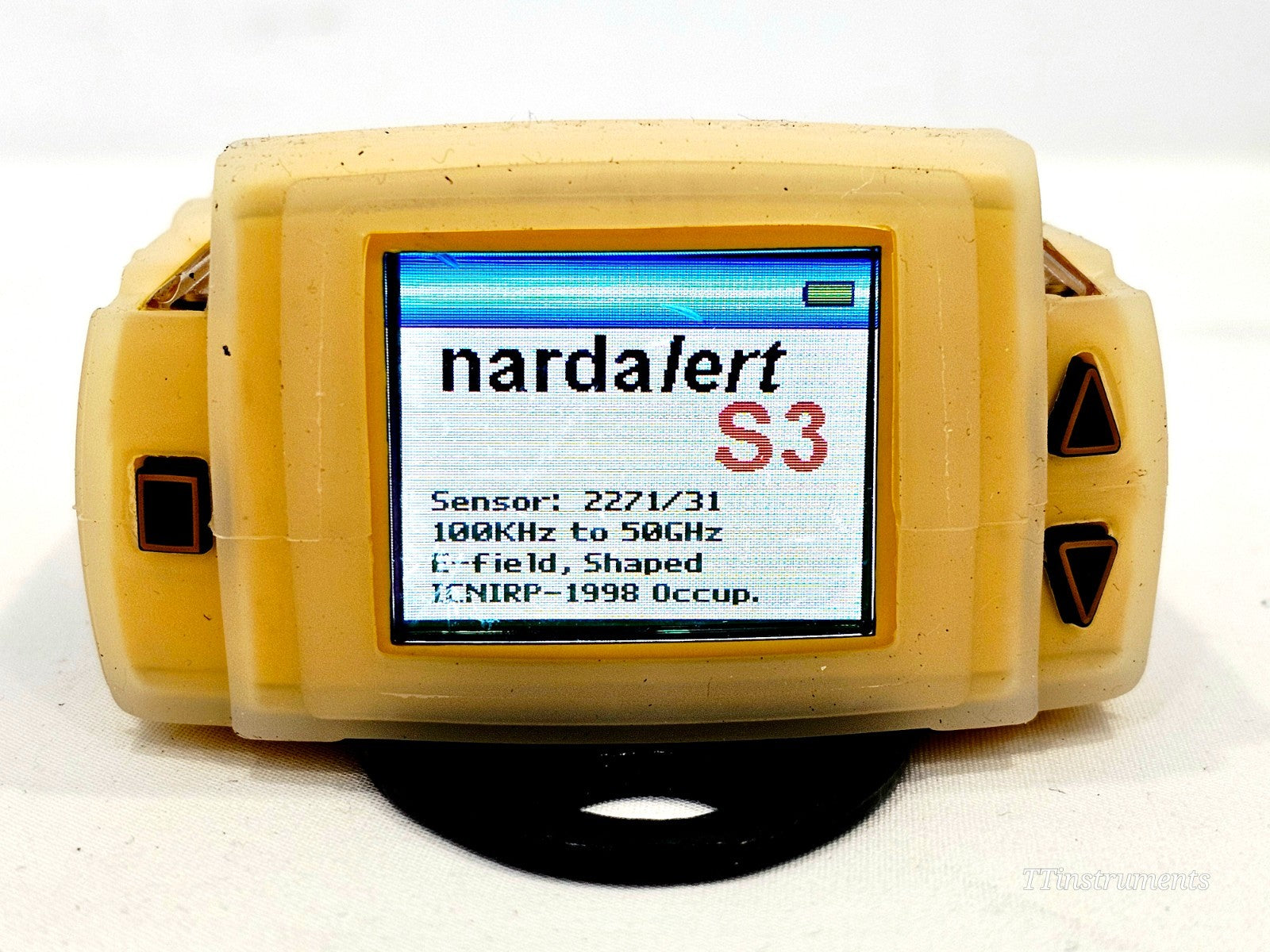 Narda Nardalert radiation monitor close-up controls and ports refurbished