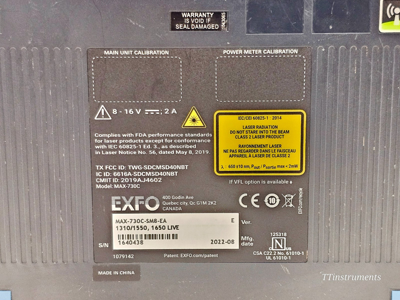 EXFO MAX-730C-SM8-EA OTDR keypad and navigation button detail