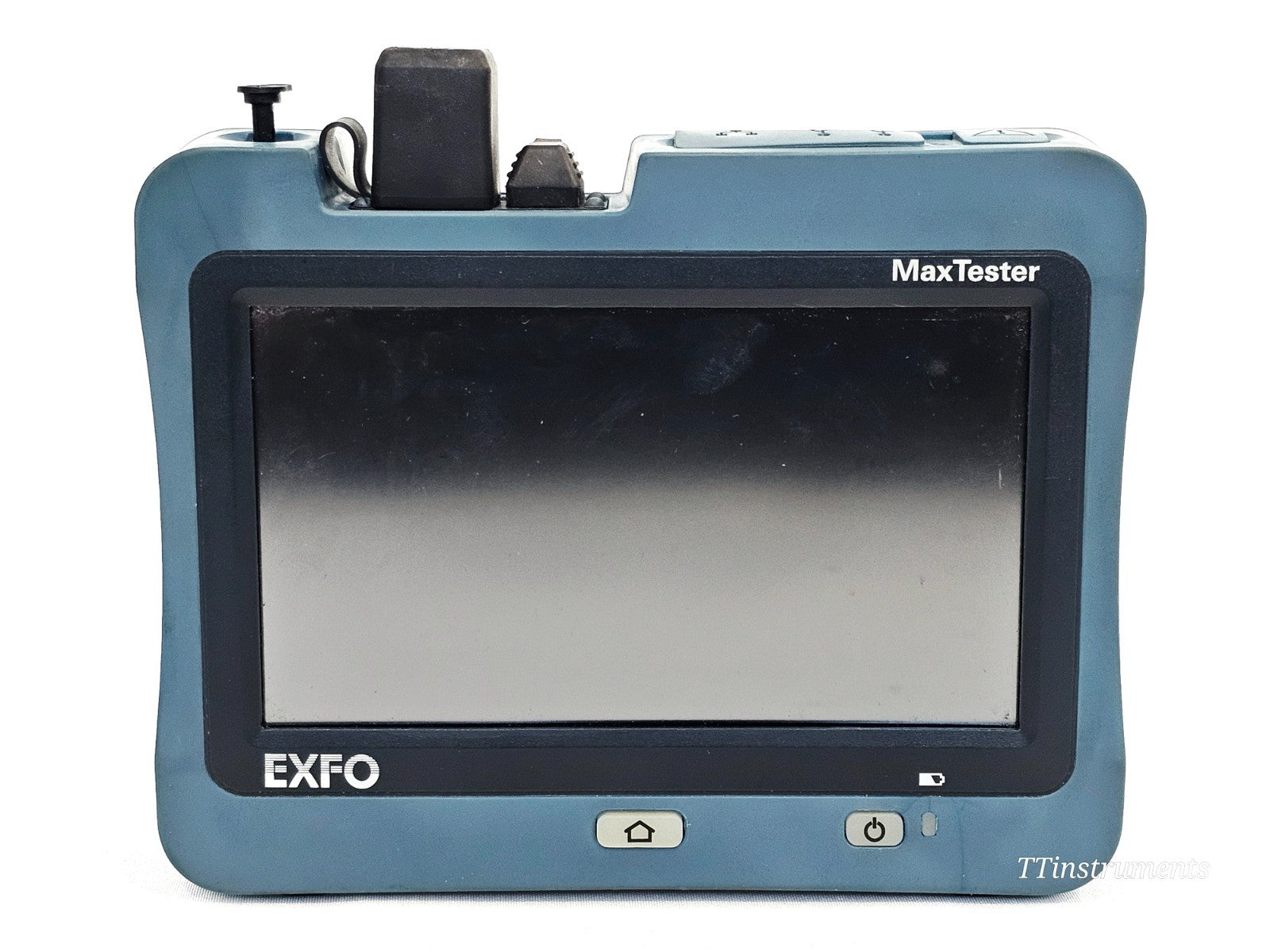 EXFO MAX-715B-M1-EA OTDR side profile view showing ports and connectors