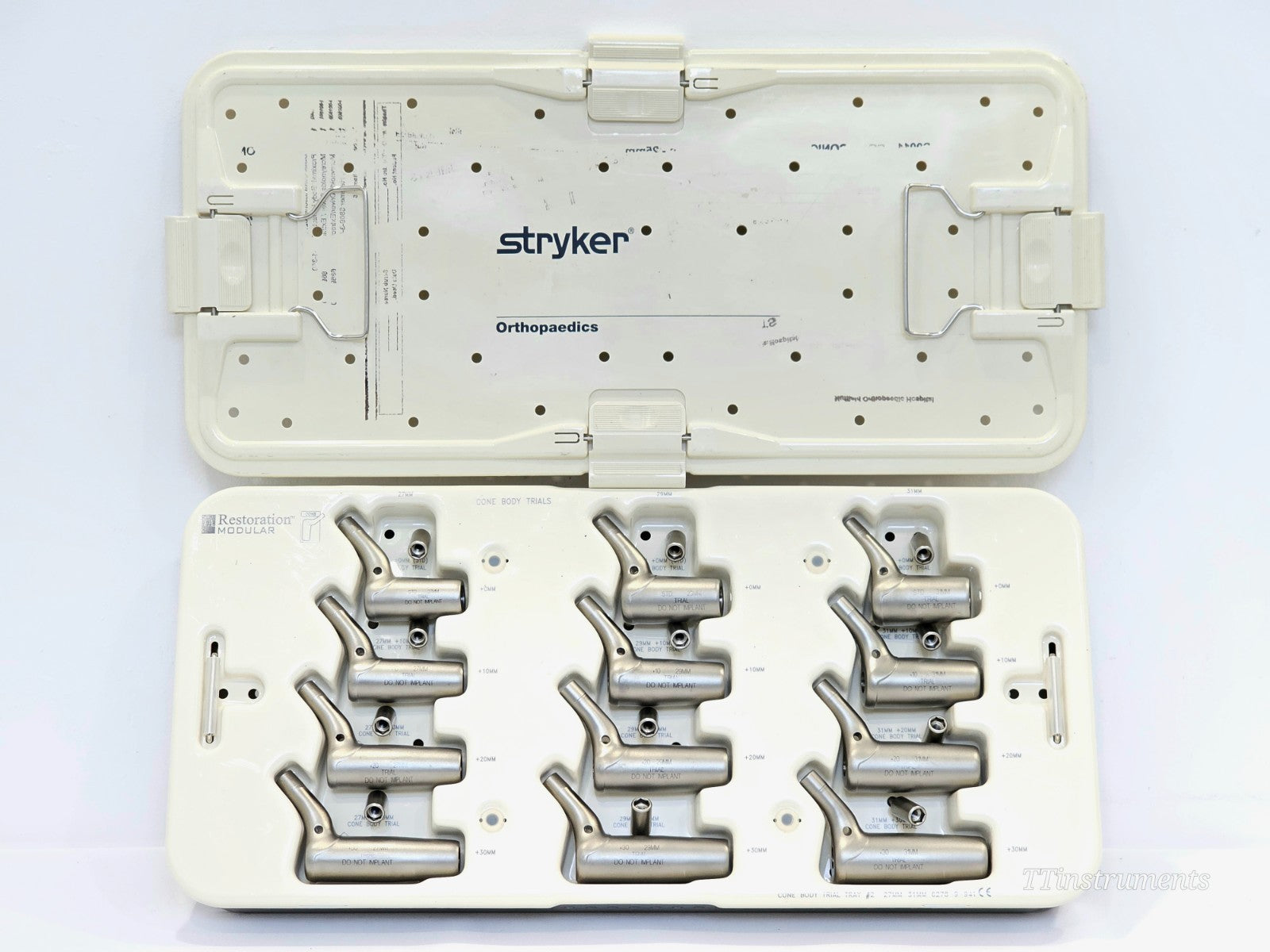 Stryker Conical Cone Body Trials Tray 2 – 27 mm–31 mm (REF 62789941)
