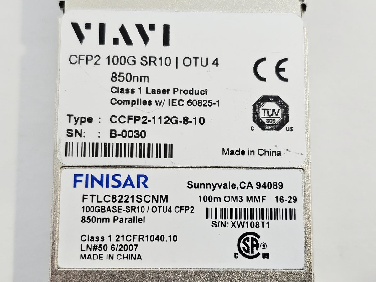 VIAVI CCFP2-112G-8-10 used transceiver module cosmetic condition view