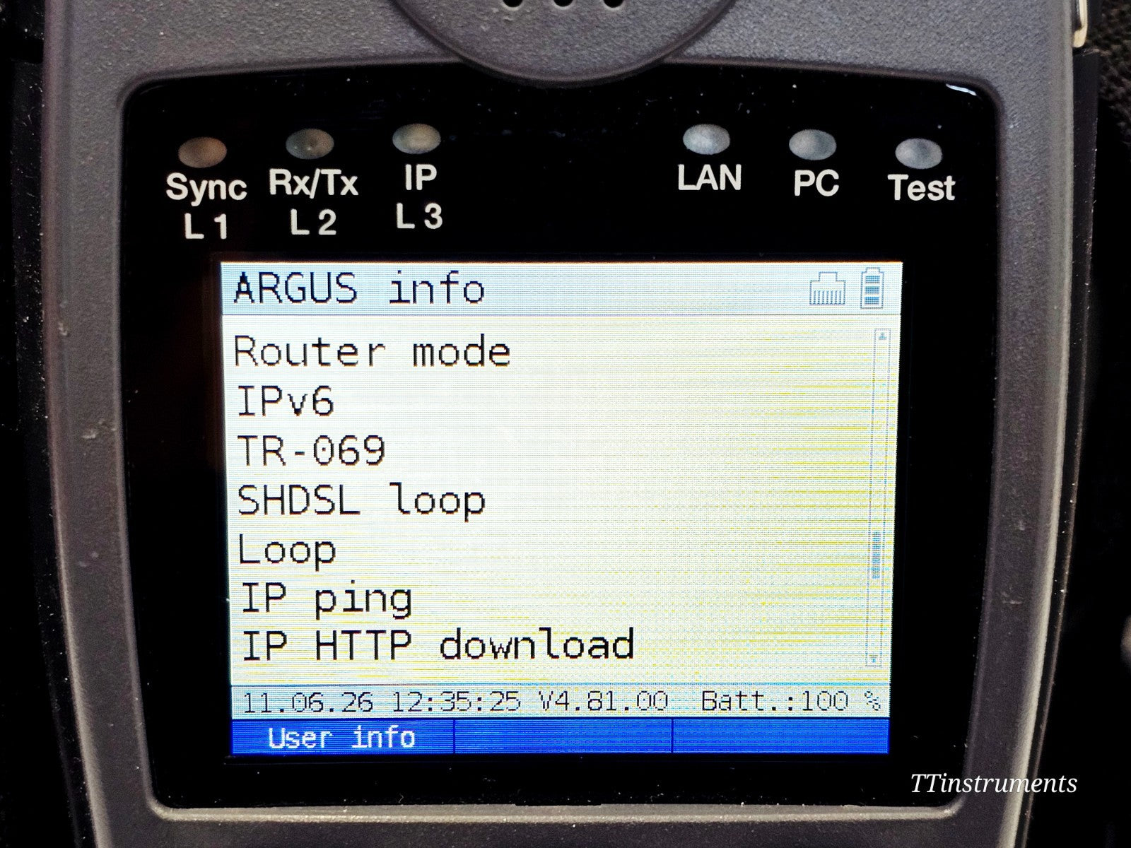 Intec Argus 166 GigE + ADSL Annex B & J VDSL SHDSL ISDN Loop Ethernet + TDR ....13