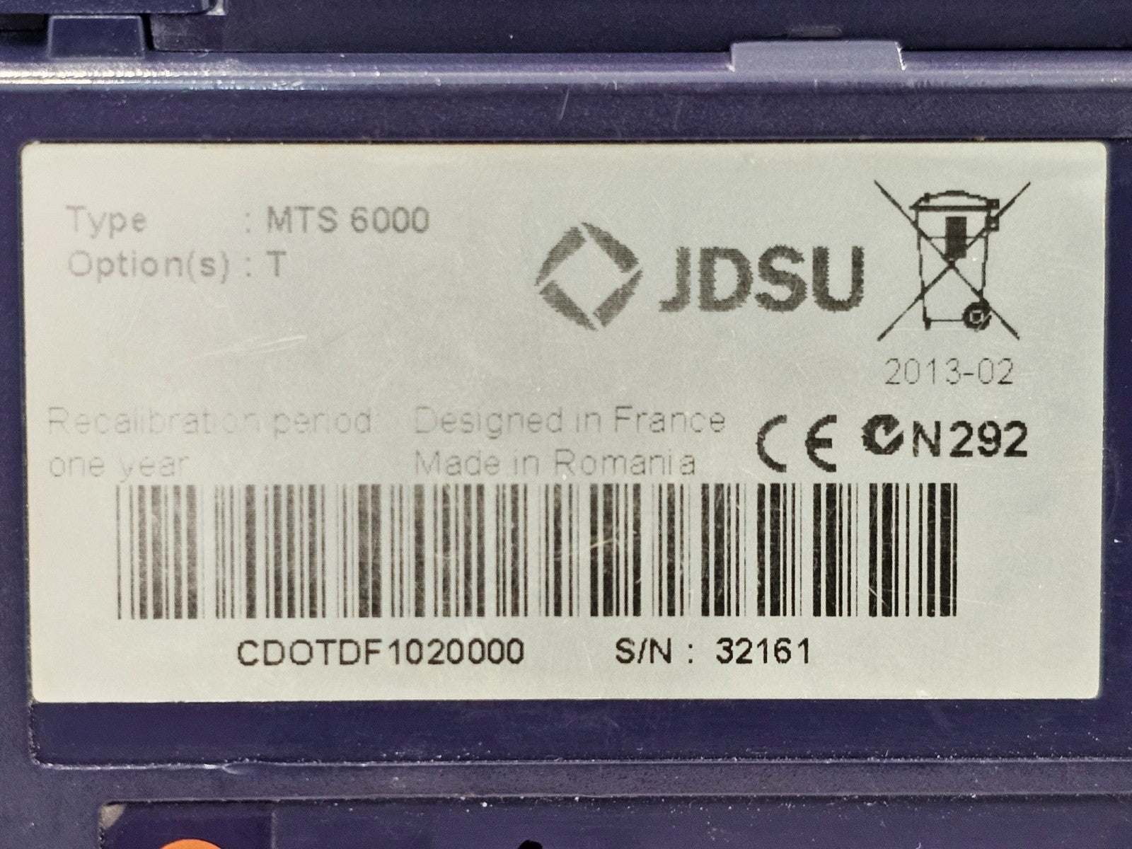 JDSU MTS 6000 + 8126B SM OTDR 1310/1550nm 41/40 dB Power Meter Source