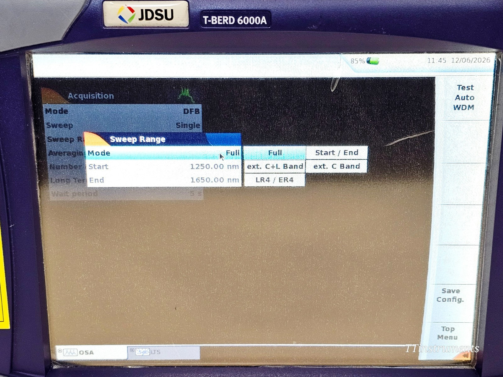 VIAVI JDSU used fibre optic test equipment overall condition view