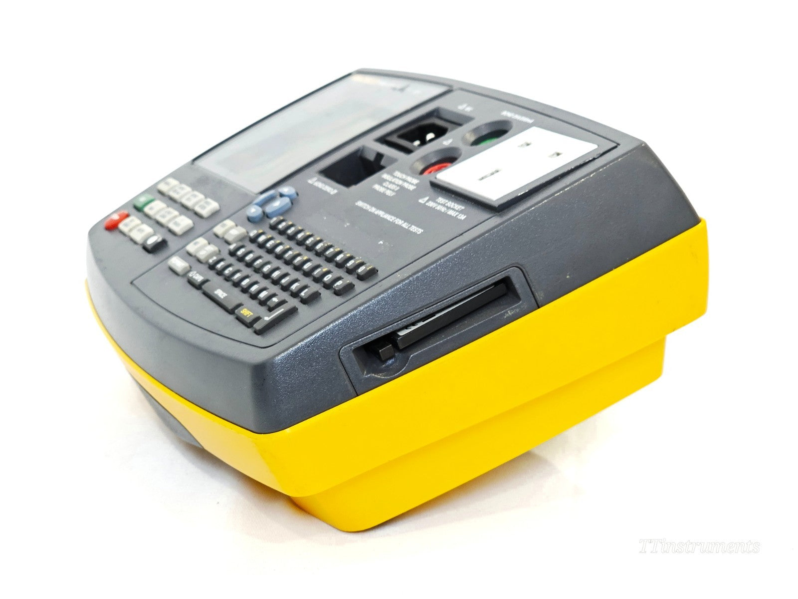 Fluke 6500 PAT tester keypad and front panel close-up detail
