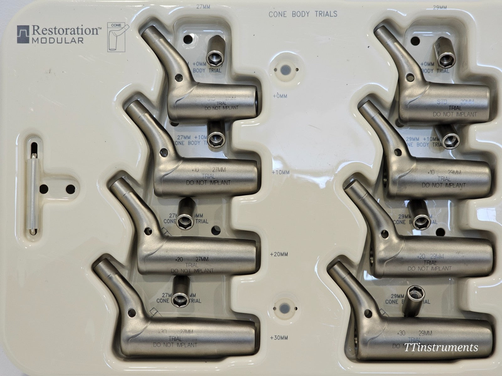 Stryker Conical Cone Body Trials Tray 2 – 27 mm–31 mm (REF 62789941)