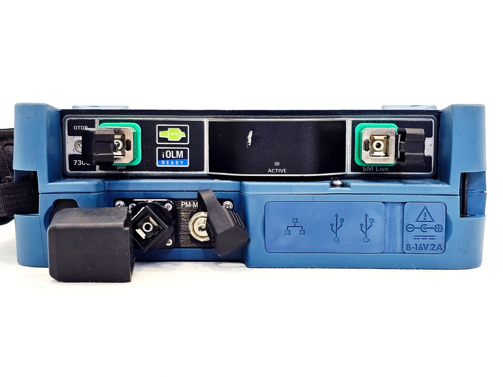 EXFO MAX-730C-SM8-EA OTDR rear panel and connector detail