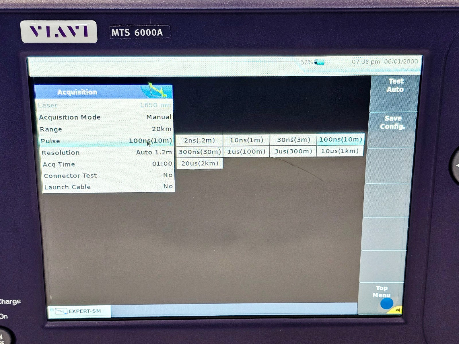 VIAVI MTS fiber optic tester optical port detail