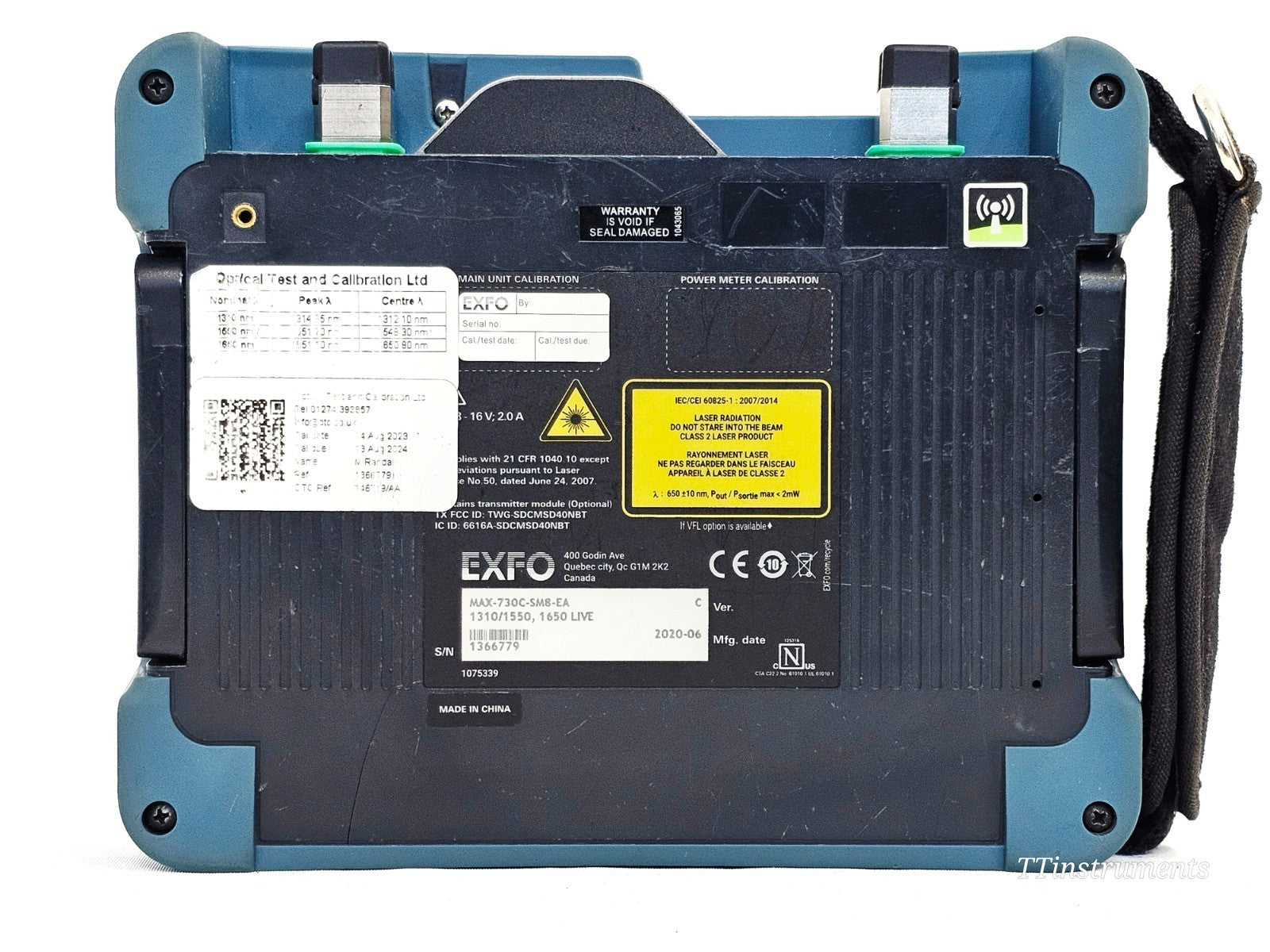 EXFO MAX-730C-SM8 MaxTester PON/Metro OTDR 1310/1550 + 1650 Live iOLM & ICERT4