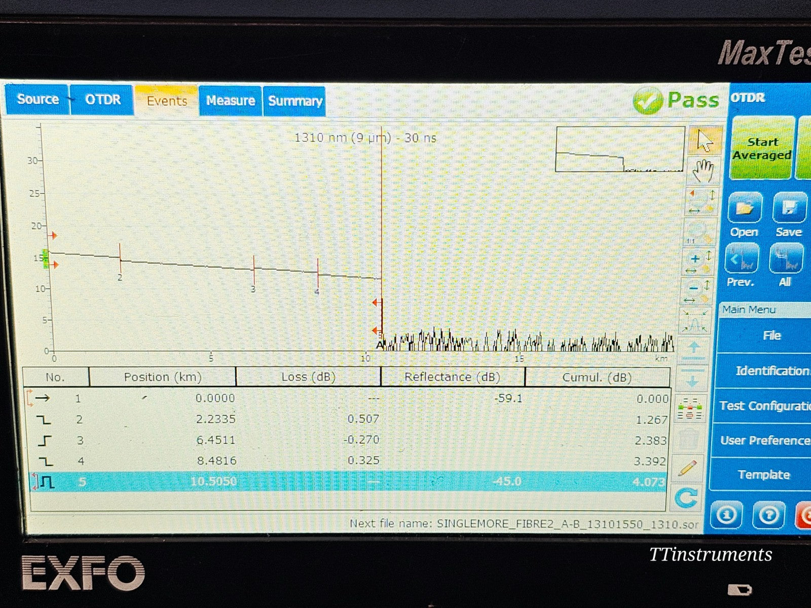 EXFO MAX-730C-SM8 MaxTester PON/Metro OTDR 1310/1550 1650 Live iOLM IADV + 430B16