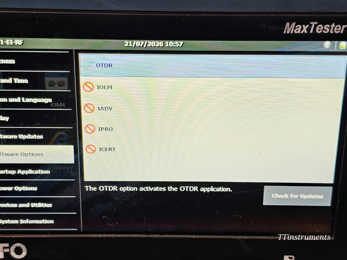 EXFO MAX-720C-SM1-EI OTDR accessory and interface detail
