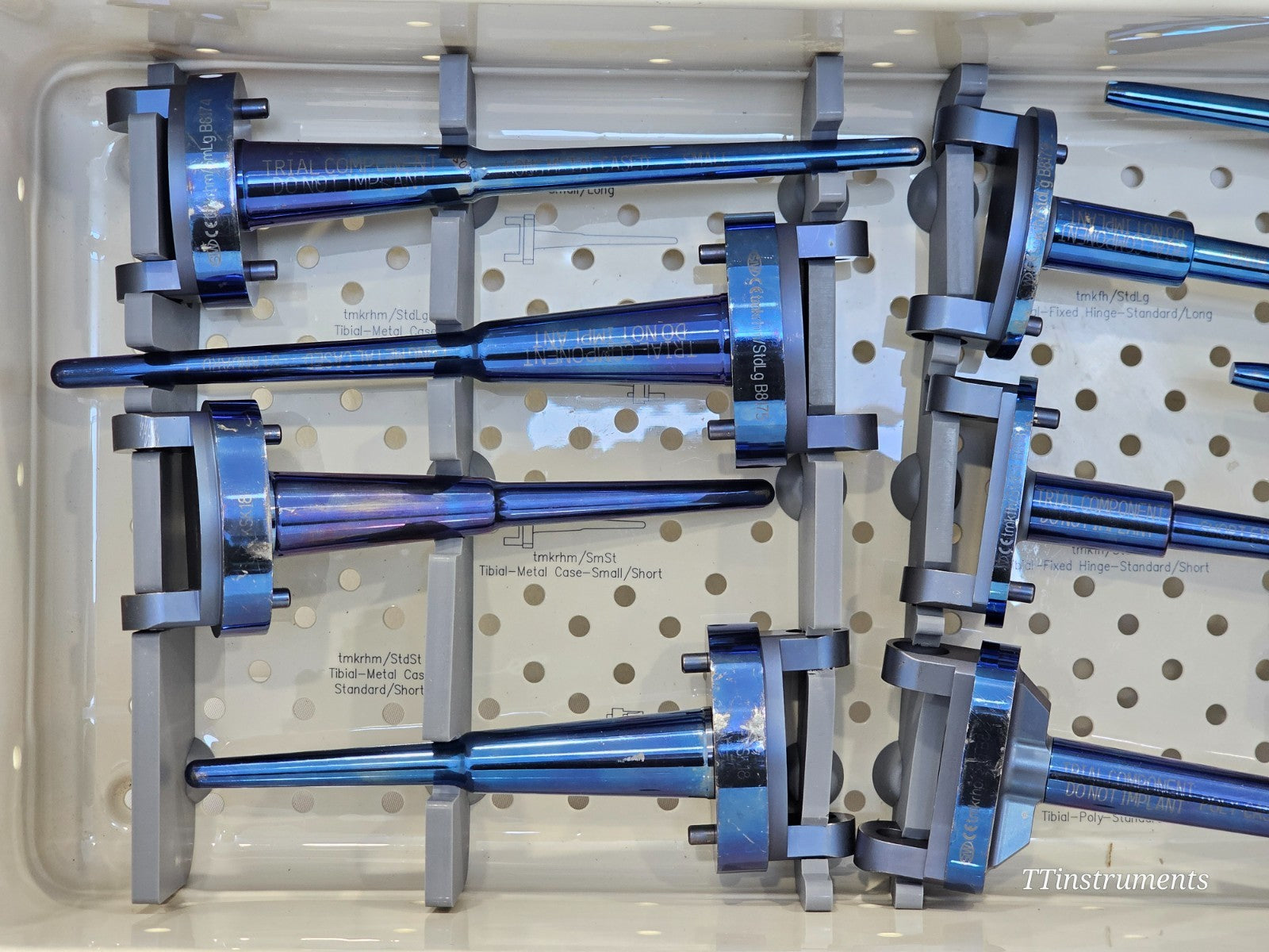 Stryker Stanmore METS Modular Tibial Femoral Trial Implants Complete Set