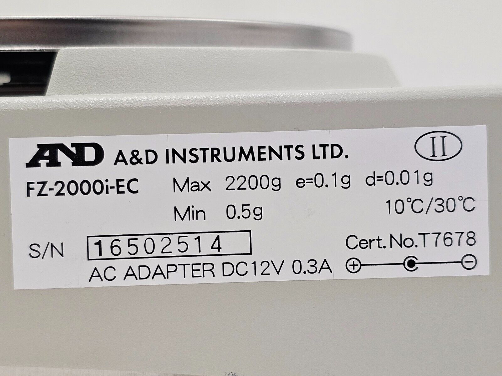 A&D SLS Lab Pro Precision Balance Scale FZ-2000i 2200g 0.01g